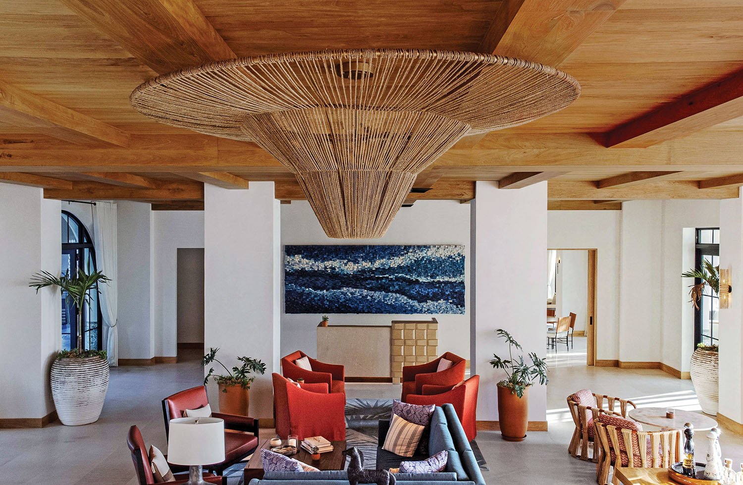 Modern hotel lobby interior